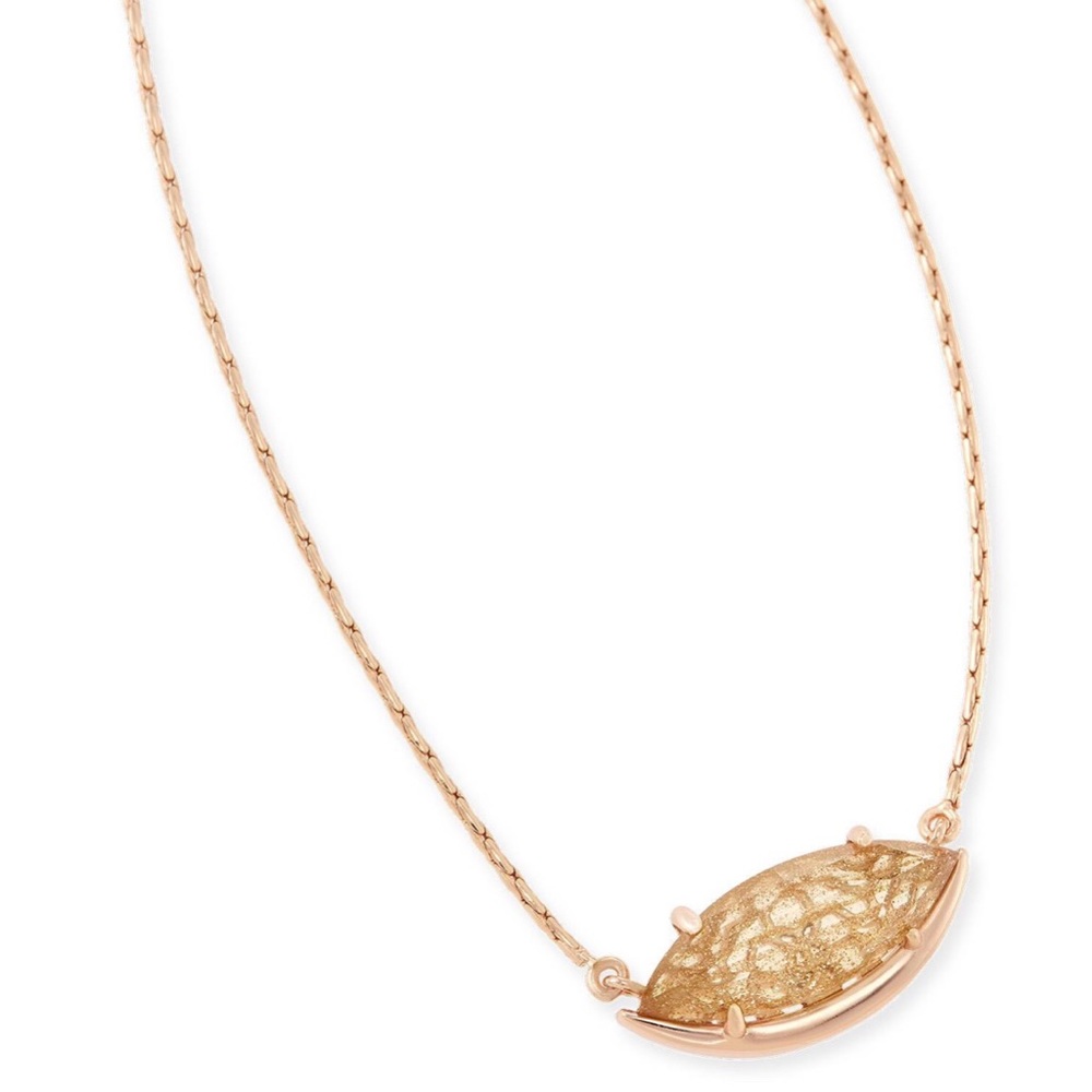 NWT Kendra Scott Meghan Necklace Gold Dusted Rose Gold GORGEOUS Adjustable! - Picture 8 of 14